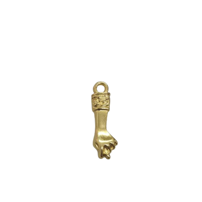 Pingente Dourado Figa - 22mm 1Peça