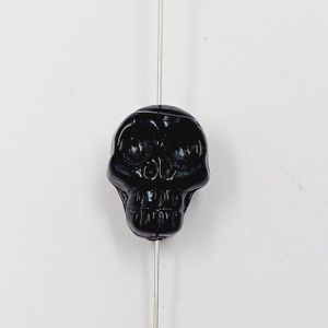 50 Peças Entremeio Caveira Preta - 18x14mm