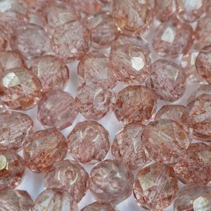1Fio 8mm Cristal Facetado Cry Red Luster 0030/14495 - Aprox.53Peças