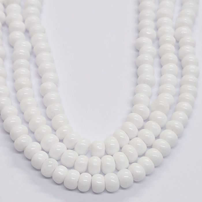 1Fio Miçanga Asmara Fosca Branca 03050 - 6/0(4,1mm) Aprox. 430Peças
