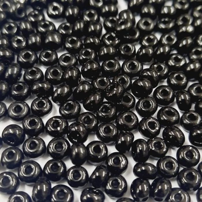Miçanga Asmara Fosca Preto 23980 - 6/0(4,1mm) 25g Aprox. 300 Peças