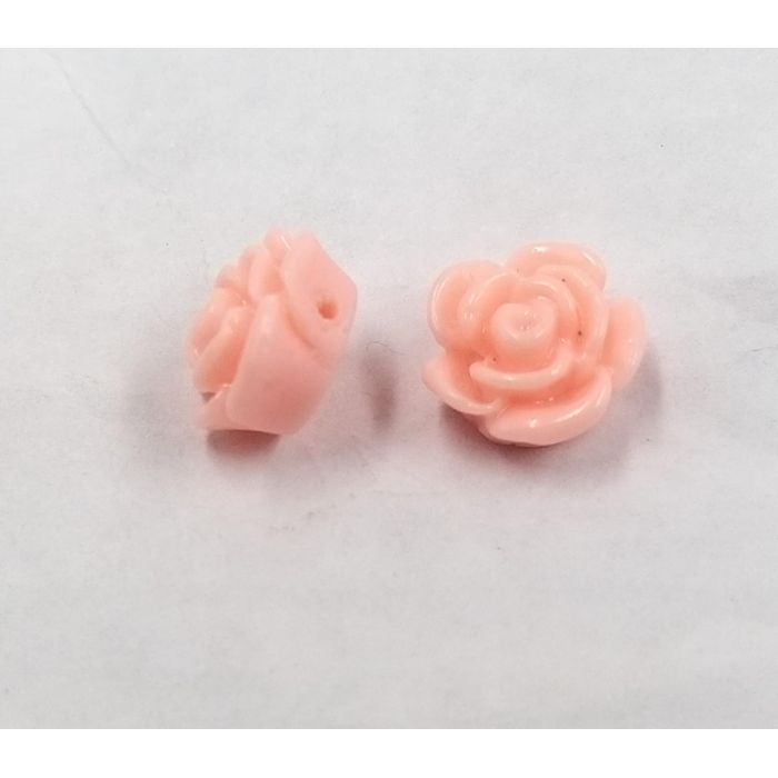 Flor Com Furo Passante Rosa - 10mm 50 Peças