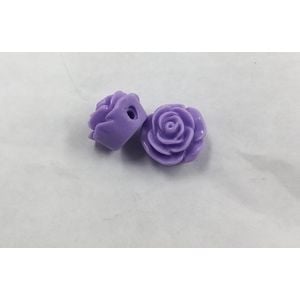 Flor Com Furo Passante Roxa - 15mm 50 Peças
