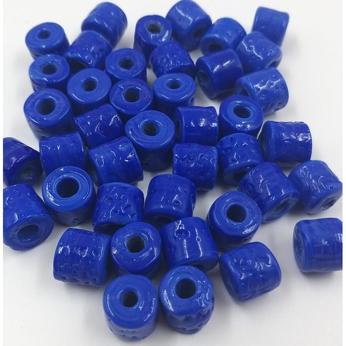 90 Peças Entremeio Artesanal Azul Royal - 13X11mm