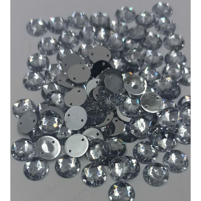 Redondo Acrílico Cristal com Furo - 12mm 500g