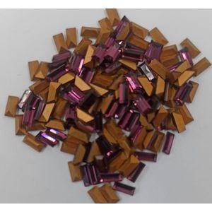 Strass Base Irregular Baguete Swarovski Ametista F - 5x2,5mm 144 Peças