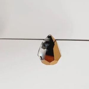 Pingente Gota Black Diamond com Dourado - 10x15mm 36 Peças