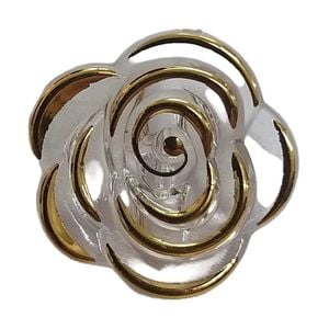 Flor Com Furo Passante Transparente com Doutrado - 30mm  01 Peça