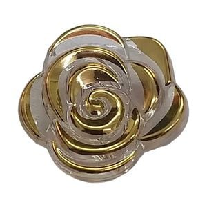 Flor Com Furo Passante Transparente com Doutrado - 25mm  01 Peça