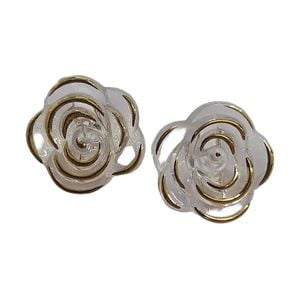Flor Com Furo Passante Transparente com Doutrado - 20mm  02 Peças
