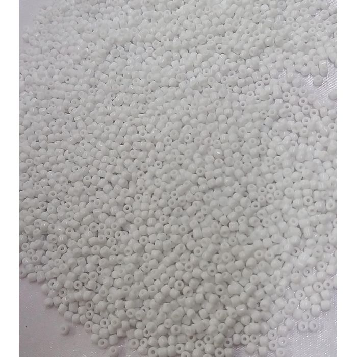 Miçanga Chinesa Fancy 12/0 F Branca 450 Gramas