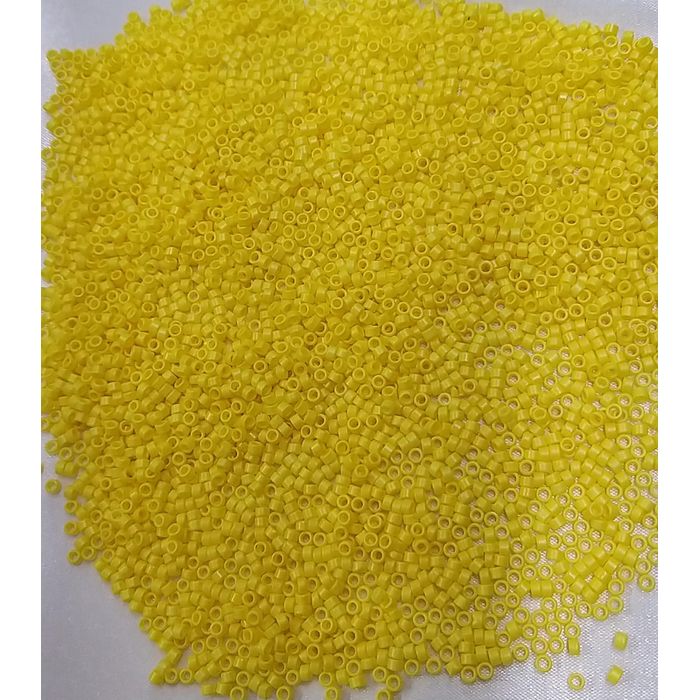 Miçanga Chinesa Fancy 10/0 F Amarelo 733  450 Gramas