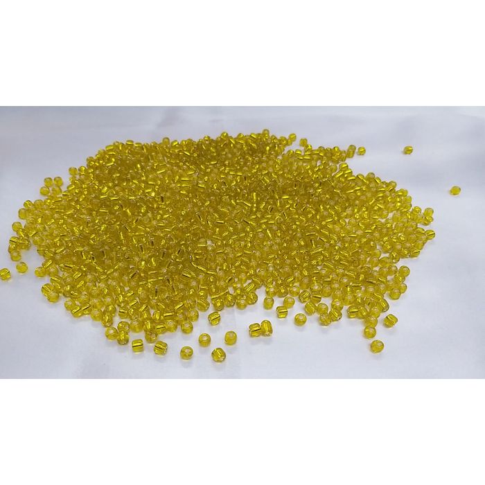 Miçanga Chinesa Fancy 6/0 T Amarela 450 Gramas