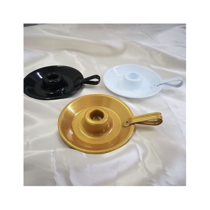 CASTIÇAL DE ALUMINIO 1 VELA DOURADO - 01 PECA