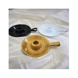 CASTIÇAL DE ALUMINIO 1 VELA DOURADO - 01 PECA
