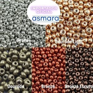 KIT MIC ASMARA INDIANA COM 05 CORES METALIZADAS 6/0 25 GRAMAS CADA