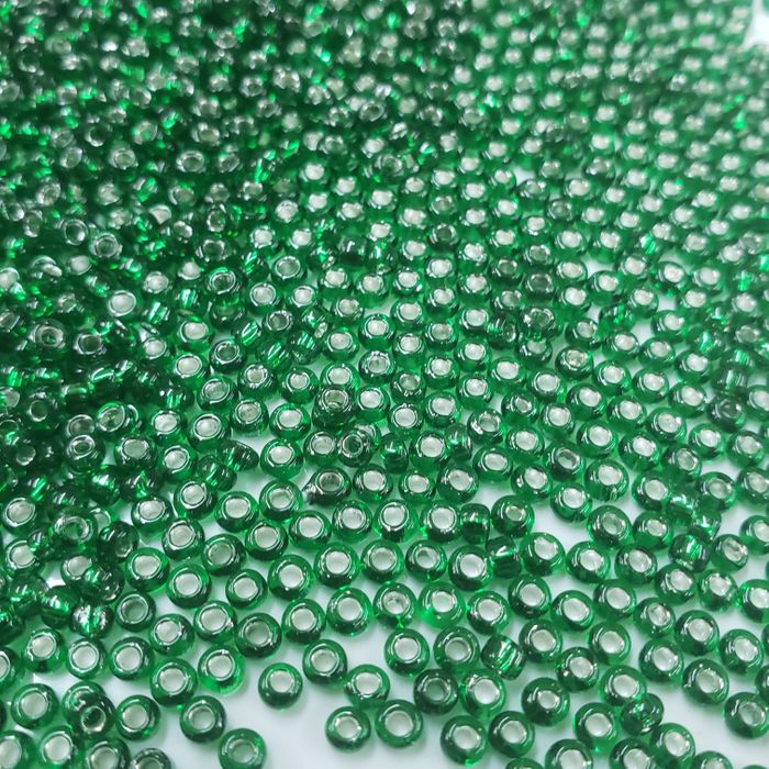 Miçanga Asmara Transparente Verde L 57710 - 9/0(2,6mm) 25g