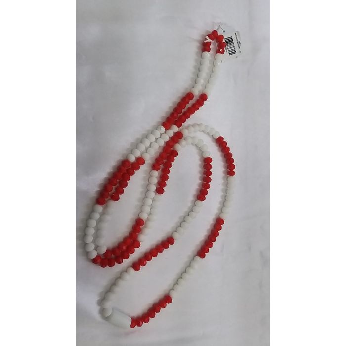 Guia Branca e Vermelha 60cm - 01 Peça
