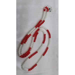 Guia Branca e Vermelha 60cm - 01 Peça