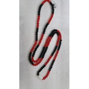 Guia Vermelho e Preto 60cm - 01 Peça