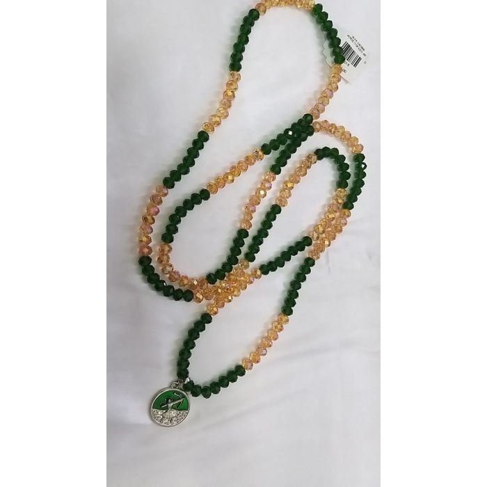 Guia Oxossi Verde/Topazio AB 60cm - 01 Peça