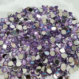 CHATON REDONDO S/C 8MM T LILAS AB ACRILICO 100PECAS