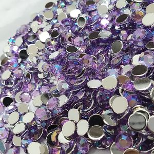 CHATON REDONDO S/C 8MM T LILAS AB ACRILICO 100PECAS
