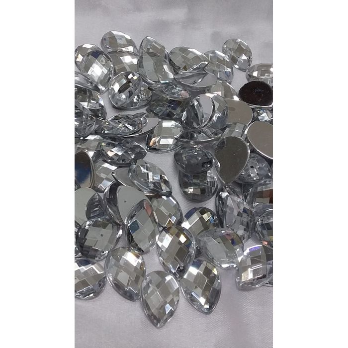 CHATON GOTA S/C 10X14MM CRISTAL 100PECAS