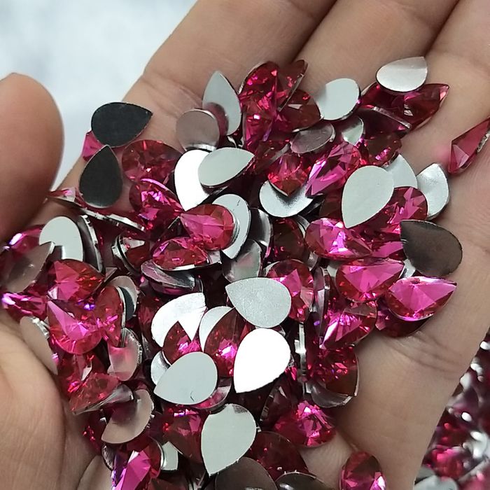 GOTA ELEGANCE S/F 7X10MM T ROSA 100PECAS
