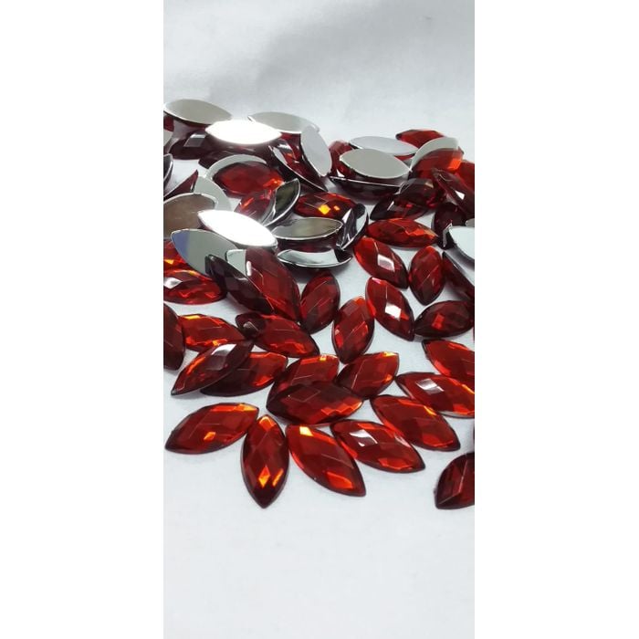 NAVETE ACRILICA S/F 7X15 T VERMELHO 100PECAS
