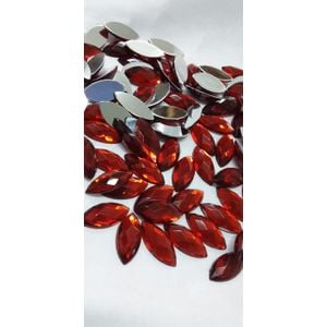 NAVETE ACRILICA S/F 7X15 T VERMELHO 100PECAS