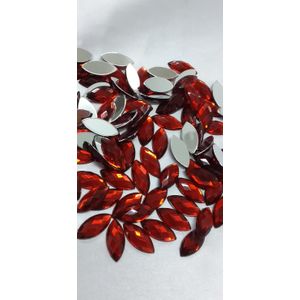 NAVETE ACRILICA S/F 7X15 T VERMELHO 100PECAS