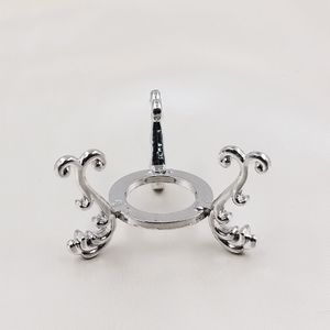 ESFERA DE VIDRO 5,5CM COM SUPORTE NIQUEL