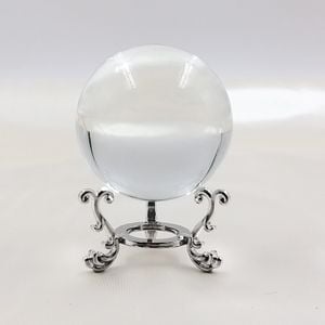 ESFERA DE VIDRO 5,5CM COM SUPORTE NIQUEL