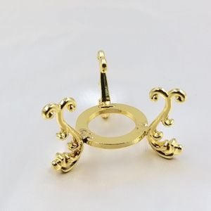 ESFERA DE VIDRO 8CM COM SUPORTE DOURADO
