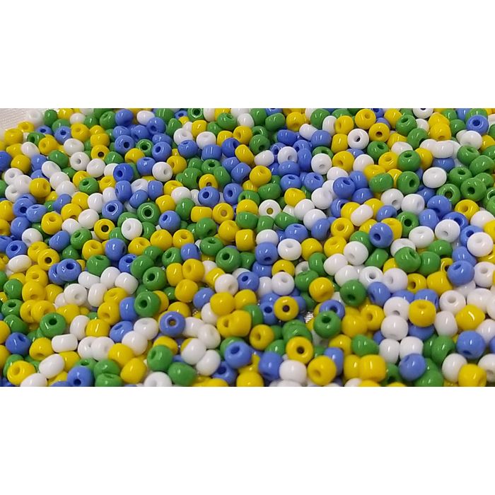 Miçanga Asmara Mix Copa do Mundo - 6/0(4,1mm) 25g Aprox. 300 Peças