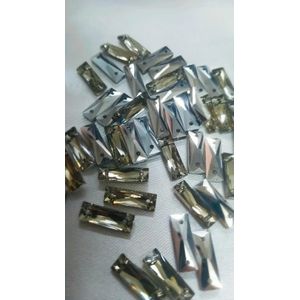 Chaton Chinês Palito 2 Furos Âmbar - 5x15mm 48 Peças