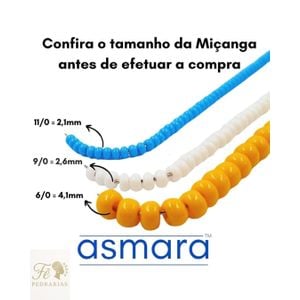 Miçanga Asmara Transparente Verde L 57710 - 9/0(2,6mm) 25g