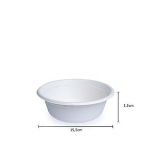 Bowl Descartável Biodegradável Em Bagaço De Cana, 500ml - 125 Un