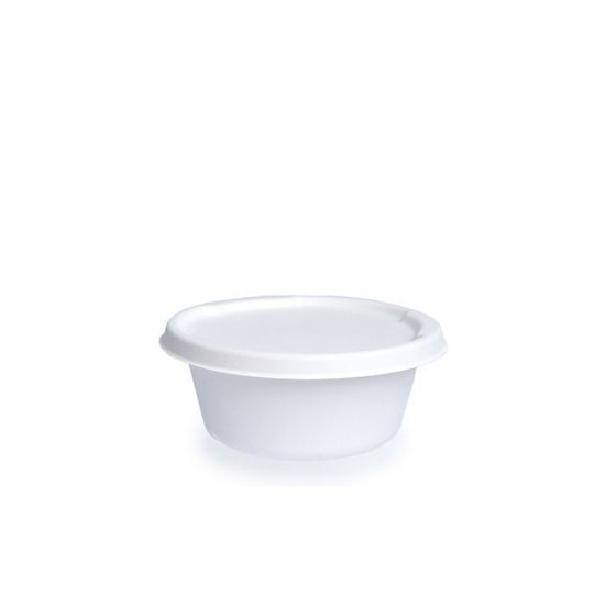 Bowl Descartável Biodegradável Com Tampa Em Bagaço De Cana, Redondo, 680ml - 50 Un