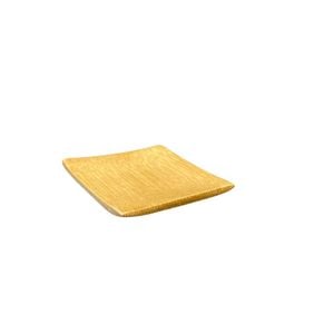 Mini Prato Quadrado Em Bambu Liso Para Aperitivo 6x6cm - 100 Un
