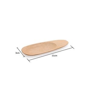 Mini Prato Em Bambu Para Aperitivo, Oval, 11,0 X 3,0cm - 100 Un