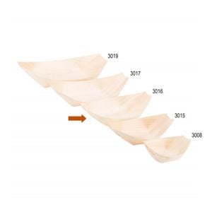 Barquinha Finger Food Descartável E Biodegradável Em Madeira, 13 X 8cm - 50 Un