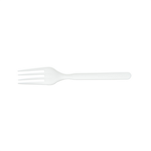 Garfo Descartável, Biodegradável E Compostável Em Cpla Branco, 15cm - 50 Unidades