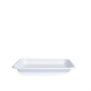 Mini Bandeja Descartável Biodegradável Em Bagaço De Cana, 18,5x13,5x2,3cm, 350ml - 125 Unidades
