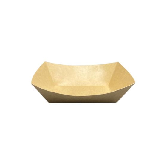 Bandeja Kraft Antigordura Para Petiscos E Porções, 13x17cm - 50 Unidades

