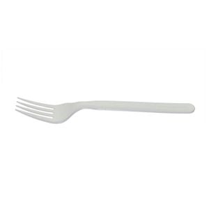 Garfo Descartável, Biodegradável E Compostável Em Cpla Branco, 17cm - 50 Unidades