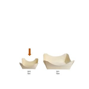 Mini Base Descartável E Biodegradável Quadrada Em Madeira 6x6x1,5cm - 100 Unidades

