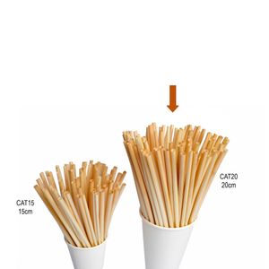 Canudo De Palha De Trigo, Natural, Ecológico E Biodegradável 20cm X 5mm - 200 Un.
