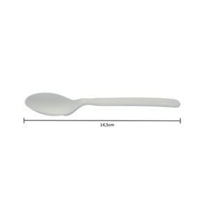Colher Descartável, Biodegradável E Compostável Em Cpla Branco, 14,5cm - 50 Unidades